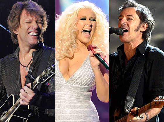 Bruce Springsteen, Christina Aguilera, Jon Bon Jovi Bruce Springsteen, Christina Aguilera, Jon Bon Jovi